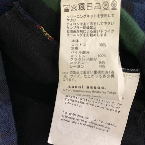 SACAI Size L Multi Color Mixed Fabrics Cotton rayon Crew Neck Pullover