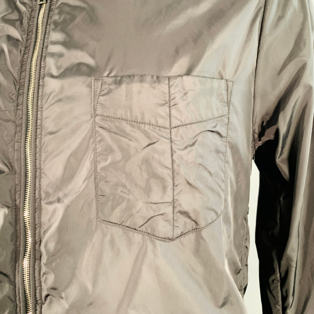 RAG & BONE Size L Black Nylon Pocket Shirt Jacket