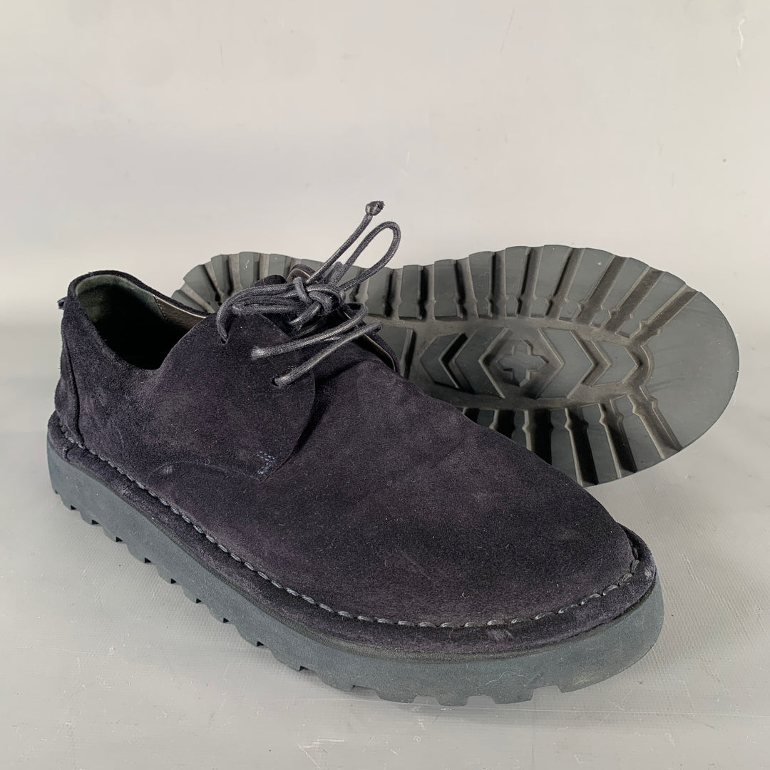 MARSELL Size 9 Navy Suede  Lace Up Shoes