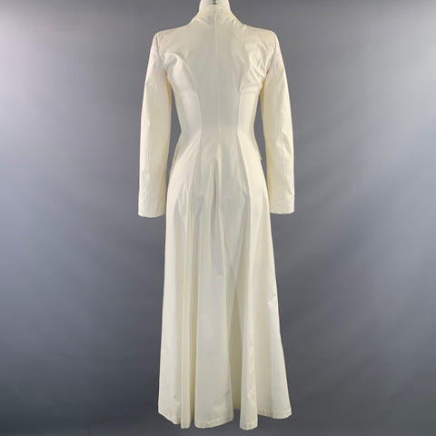 MOSCHINO Size S White Cotton Blend Jacket