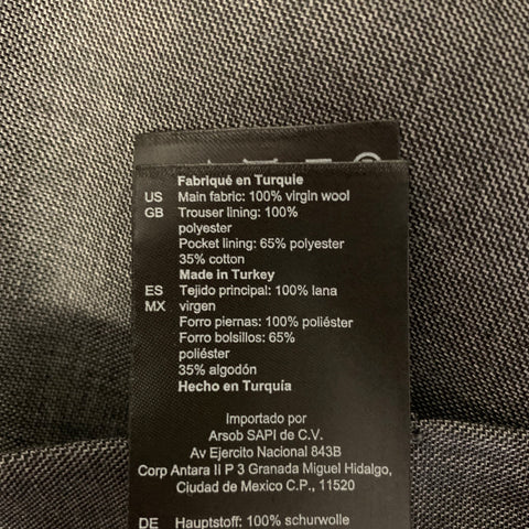 SANDRO Size 38 Grey Heather Wool Elastic Pants