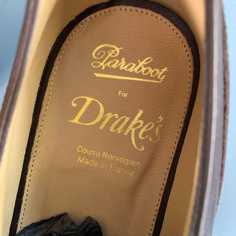 PARABOOT Size 10 Brown Leather Derby Lace Up Shoes