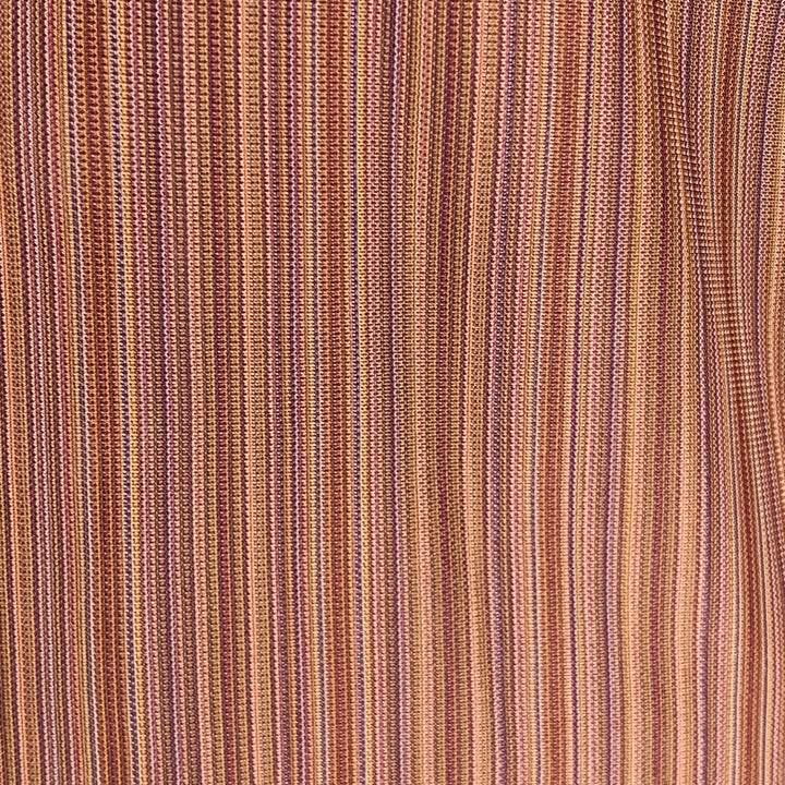 JHANE BARNES Size XXL Brown Rust Stripe Silk Long Sleeve Shirt