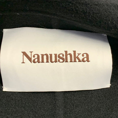 NANUSHKA Size M Black Wool Silk Single Breasted Coat
