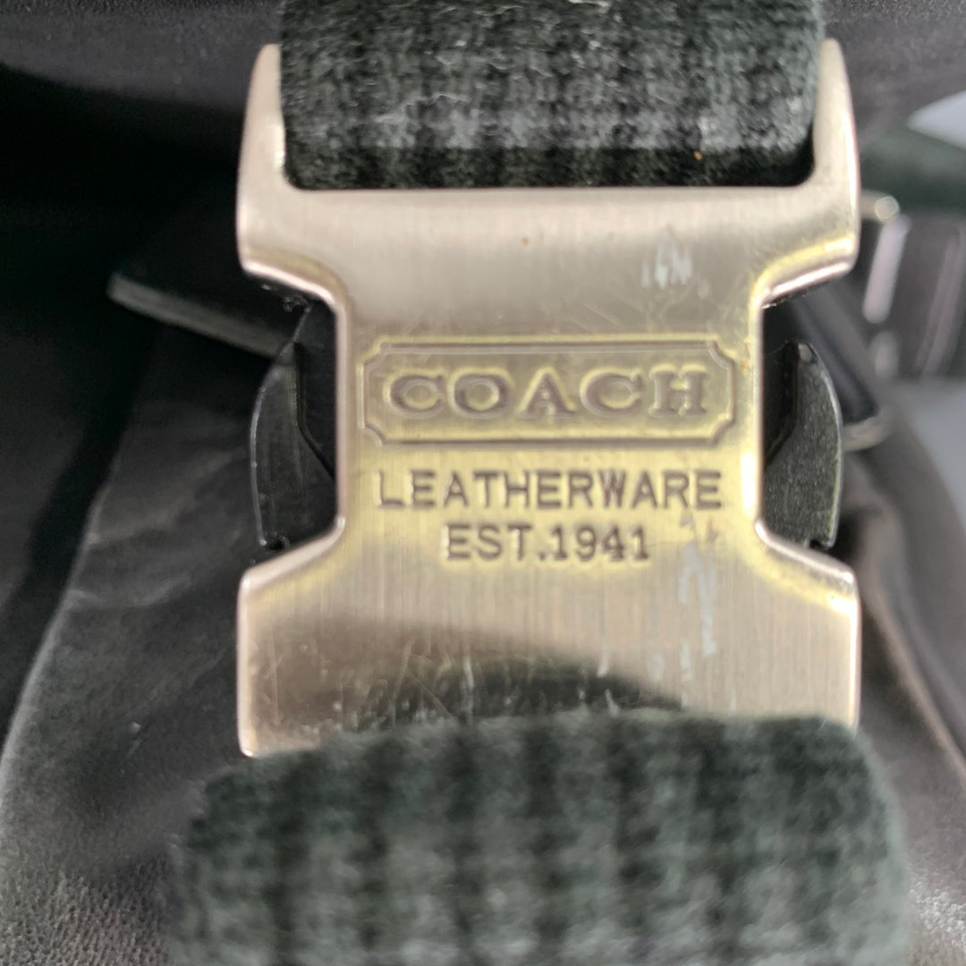 COACH Black Cowhide Leather Messenger Bag