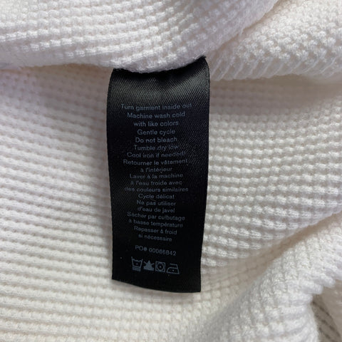 RAG & BONE Size XS White Waffle Knit Cotton Henley T-shirt