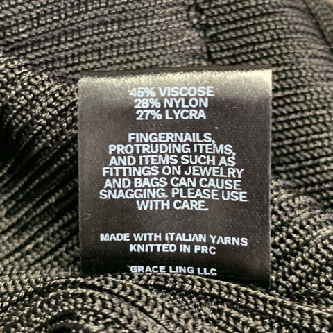 GRACE LING Size S Black Grey Viscose Ribbed Ombre Effect Long Skirt
