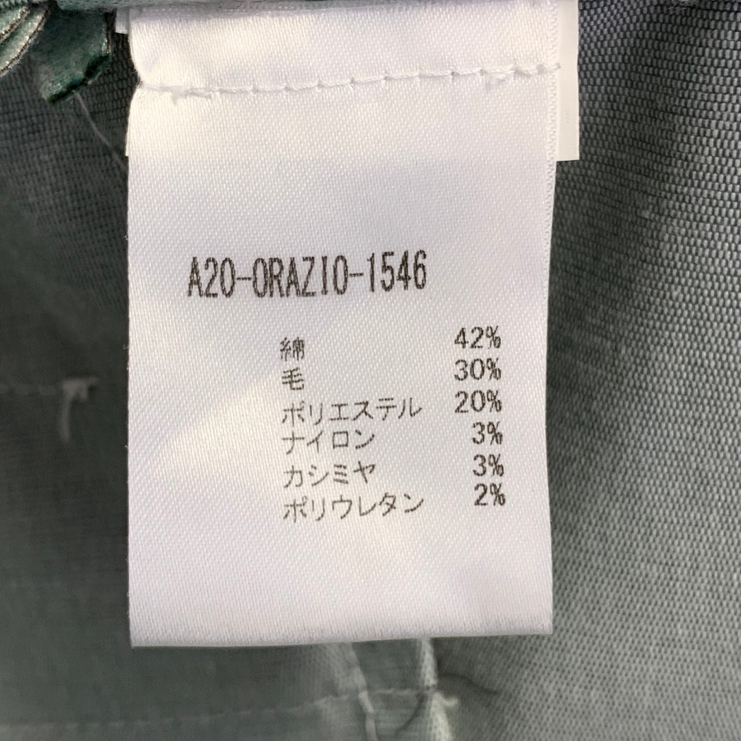 ENTRE AMIS Size 33 Black White Tweed Cotton Blend Drawstring Casual Pants