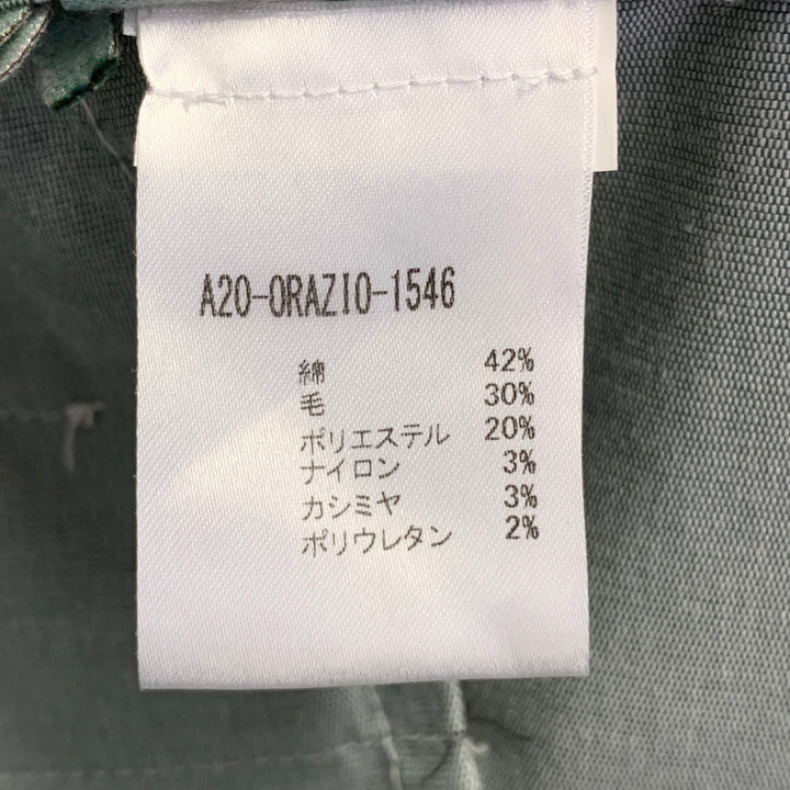 ENTRE AMIS Size 33 Black White Tweed Cotton Blend Drawstring Casual Pants