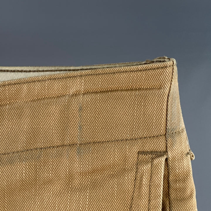 RRL by RALPH LAUREN Size 31 Khaki Cotton Cuffed Straight Button Fly Casual Pants