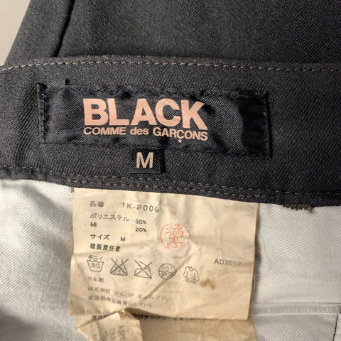 COMME des GARCONS Size 31 Black Cotton Polyester Cuffed Pants