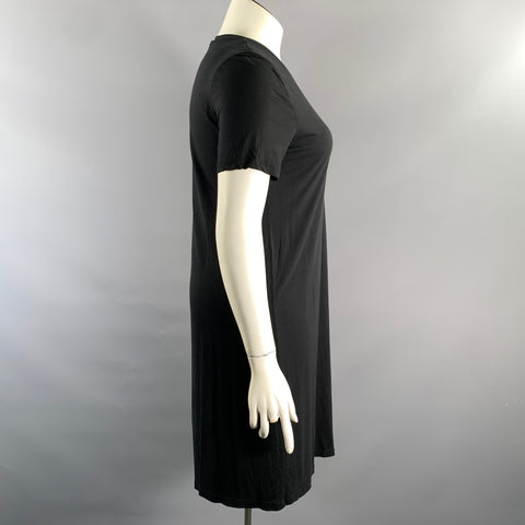 ACNE STUDIOS Size M Black Lyocell T Shirt Knee-Length Dress