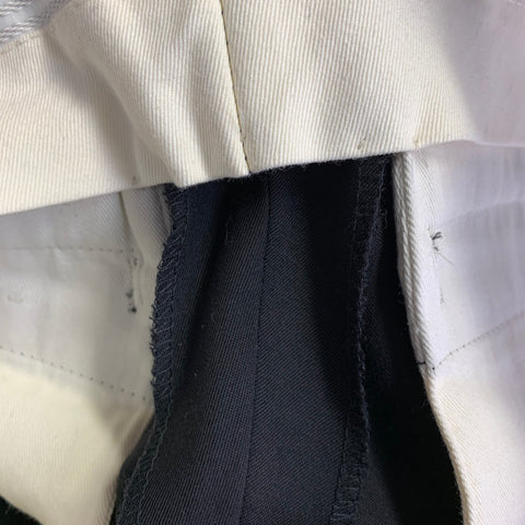 COMME des GARCONS x H&M Vintage Size 38 Regular Black White Twill Wool Notch Lapel Suit