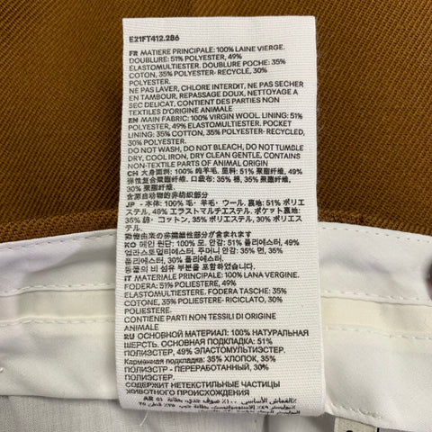 AMI by ALEXANDRE MATTIUSSI Size 0 Brown Virgin Wool Twill Flared Dress Pants