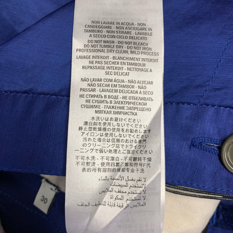 GUCCI 2019 Size 30 Blue Red Stripe Viscose Linen Joggers Casual Pants