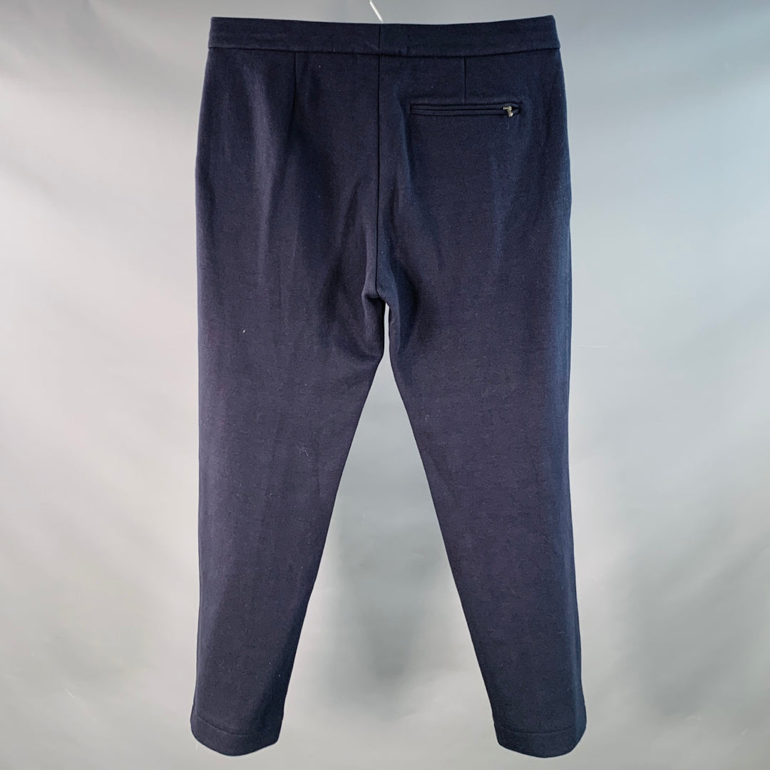 JAMES PERSE Size 34 Navy Cotton Blend Zip Pockets Tapered Casual Pants