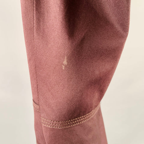 LANVIN Size 32 Burgundy Cotton Ankle Zip Flat Front Dress Pants