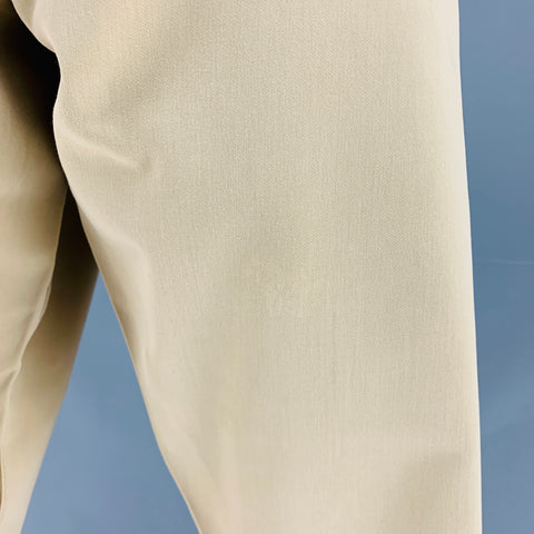 POLO de RALPH LAUREN Talla 38 Pantalón casual de mezcla de algodón beige con 5 bolsillos