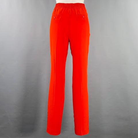 NEIL BARRETT Size M Red Silk Elastic Waistband Casual Pants
