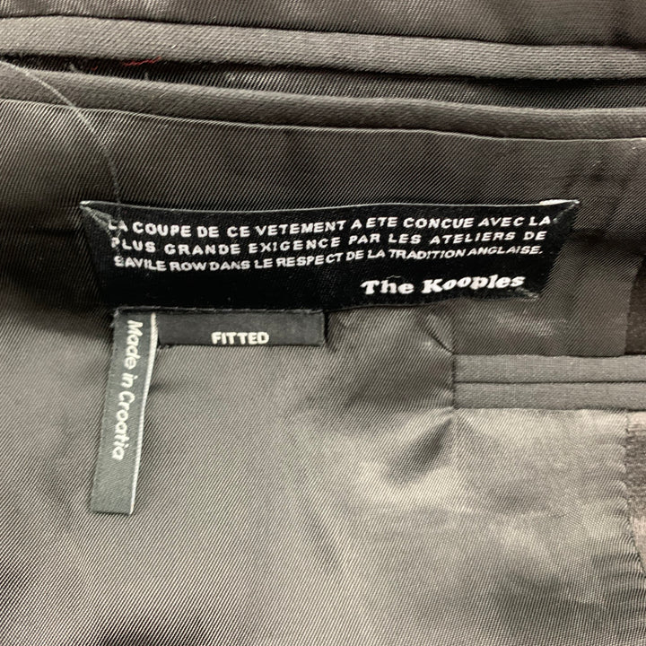 THE KOOPLES Size 36 Black Wool Tuxedo Sport Coat