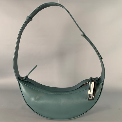 NEOUS Orion Moss Green Leather Half Moon Shoulder Bag