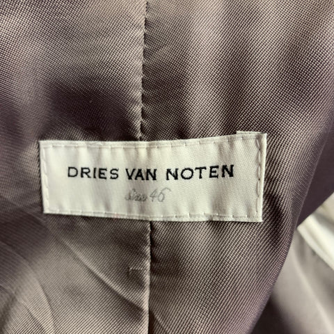 DRIES VAN NOTEN Size 36 Orange Polyester Silk Single Breasted Sport Coat