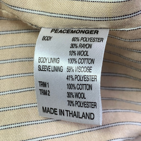 TROVATO Size 44 Grey Polyester Blend Single Breasted Sport Coat
