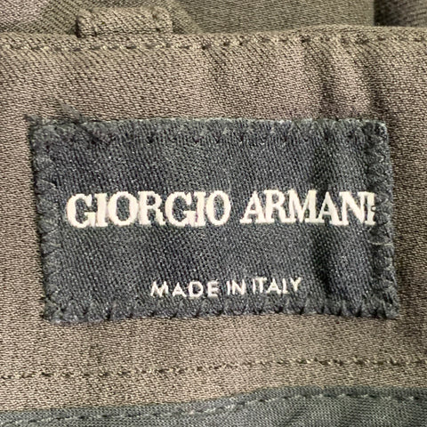 GIORGIO ARMANI Taille 40 Pantalon Habillé Coupe Droite Gris Anthracite Polyester