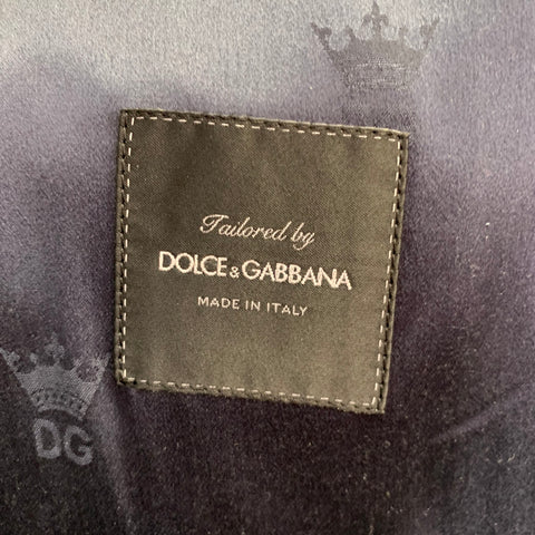 DOLCE & GABBANA Size 48 Blue Wool Cashmere Hidden Buttons Coat