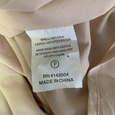 MARIE OLIVER Size S Olive Orange  White Silk Tunic Dress
