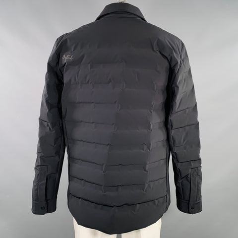 AZTECH Size XXL Black Quilted Polyamide Blend Snaps Coat