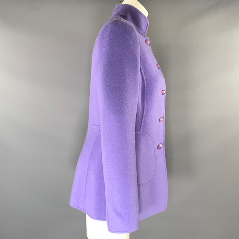 CARLISLE Size 4 Purple Lavender Wool Blend Jacket Indoor Blazer