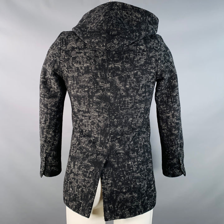 ATTACHMENT Size S Black Grey Textured Wool Jacket