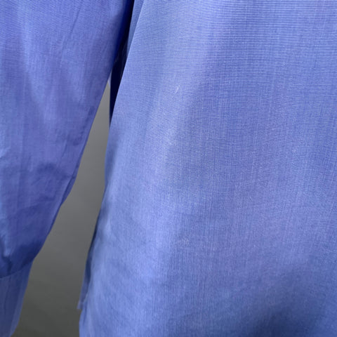 TURNBULL & ASSER Size XXL Blue Cotton Spread Collar Long Sleeve Shirt