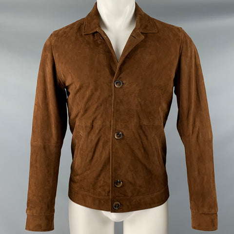 OCTOBRE Chaqueta de trabajador de ante de cabra marrón talla XS