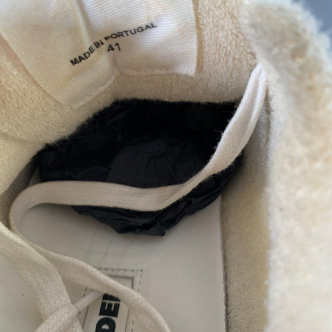 JIL SANDER Size 8 White Leather Lace Up Sneakers