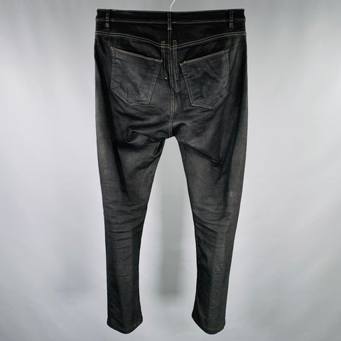 DRKSHDW Size 32 Torrence Cut Black Cotton Blend Button Fly Jeans