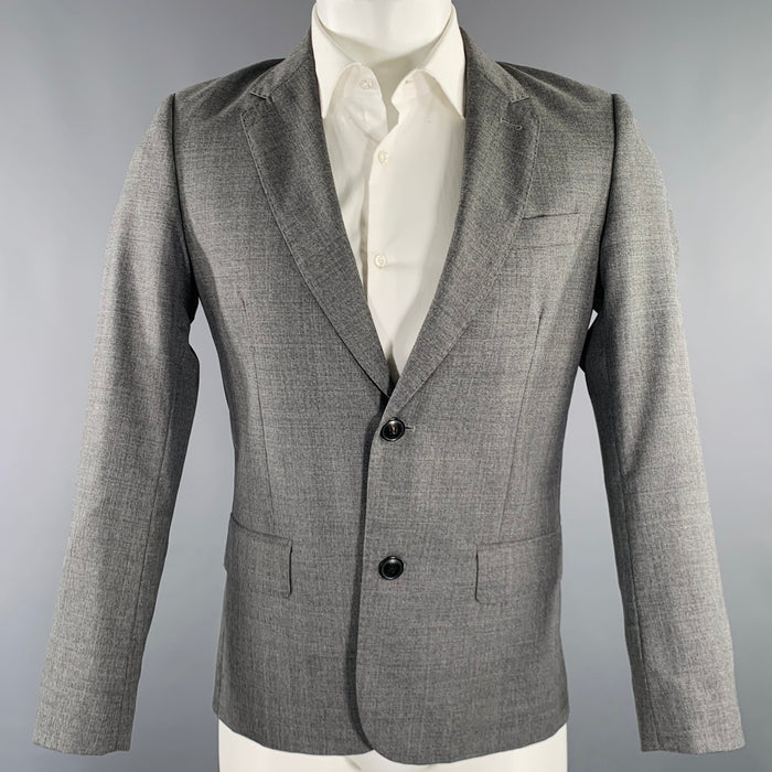 Veste de sport AMI grise à boutonnage simple, taille 38