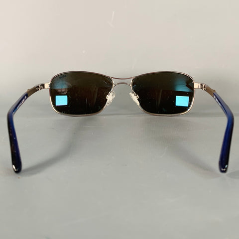 REVO Clive Blue Gunmetal Acetate Metal Navigator Polarized Sunglasses