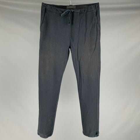 VISVIM -Pantalones deportivos DMGD- Talla S Pantalones casuales con cordón de algodón lavado negro