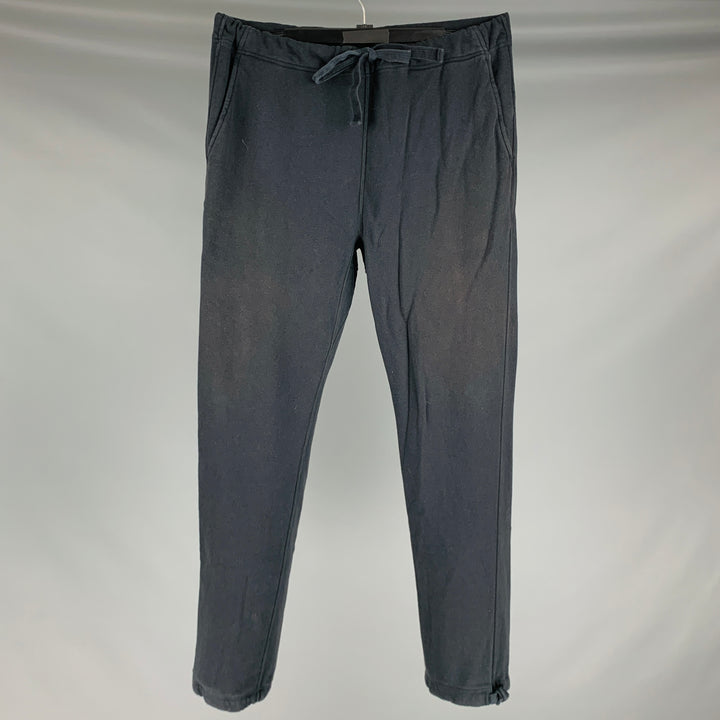 VISVIM -Sweat Pants DMGD- Size S Black Wash Cotton Drawstring Casual Pants