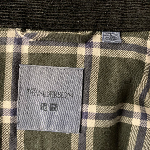 JW ANDERSON Size L Navy Cotton &  Nylon Zip Up Coat