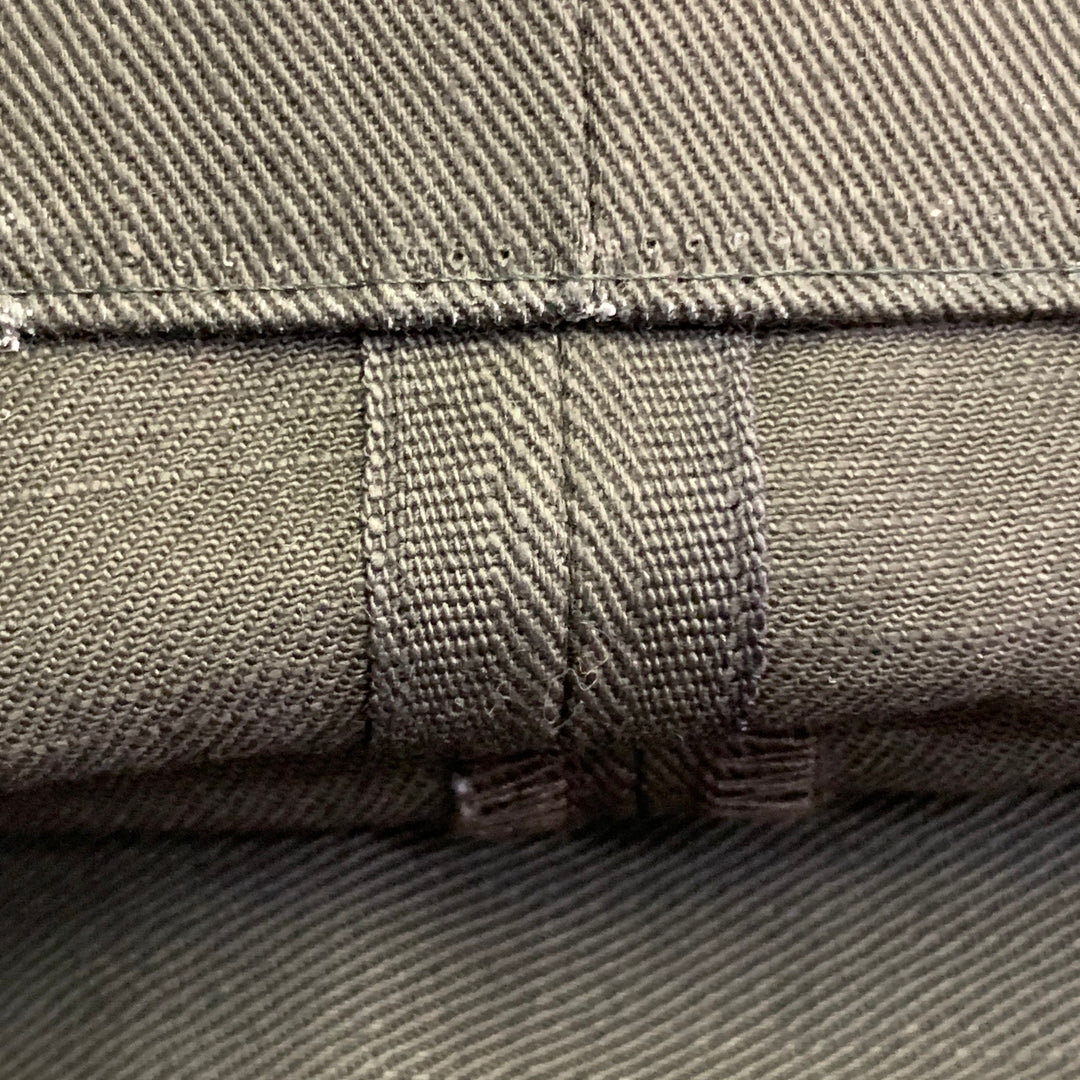 RRL by RALPH LAUREN Size 36 Grey Black Cotton Selvedge Twill Straight Button Fly Casual Pants