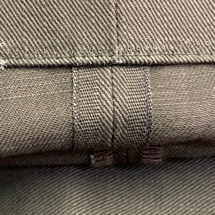 RRL by RALPH LAUREN Size 36 Grey Black Cotton Selvedge Twill Straight Button Fly Casual Pants