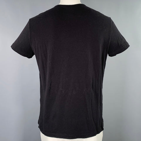 JOHN RICHMOND Size XXXL Black Rhinestone Skull Cotton Blend Crew Neck T-shirt