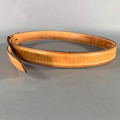 SUTOR MANTELLASSI Size 38 Brown Light Distressed Leather Belt