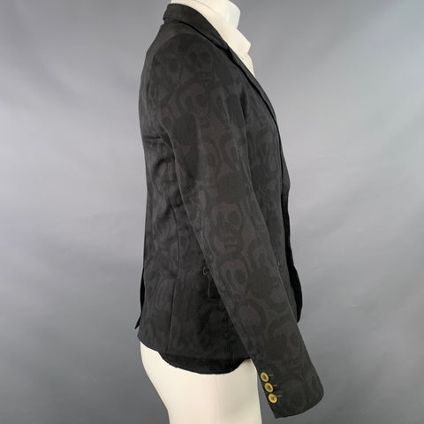COMME des GARCONS HOMME PLUS Size S Black Skull Polyester Sport Coat