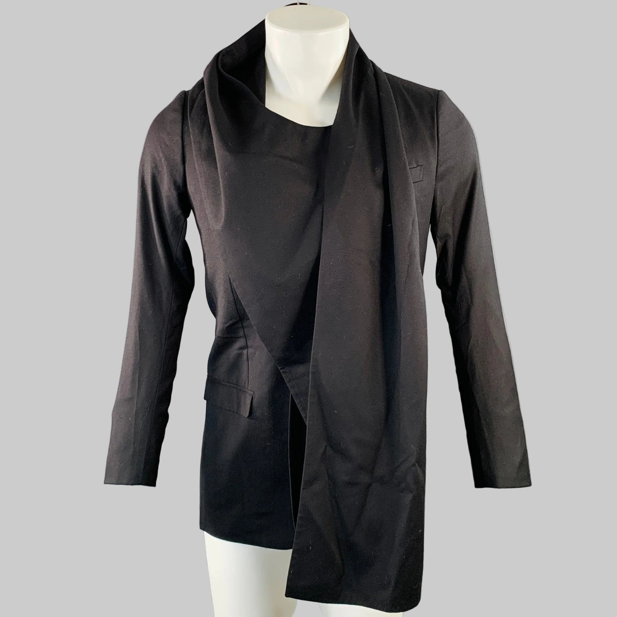 DIOR HOMME by KRIS VAN ASSCHE AW10 Size XS Black Wool Cashmere