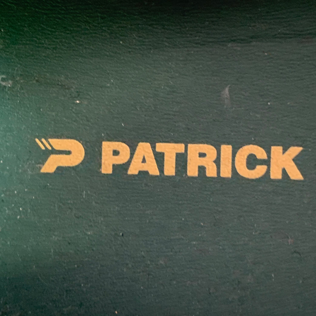 PATRICK MONACO Size 12 Cupsole Green Yellow Stripe Suede Low Top Sneakers