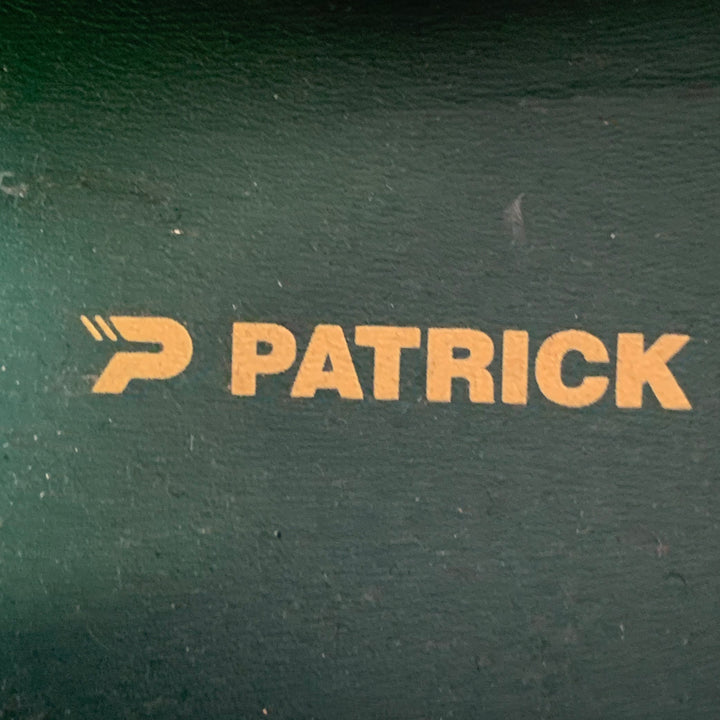 PATRICK MONACO Size 12 Cupsole Green Yellow Stripe Suede Low Top Sneakers